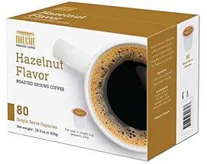 Dolche Premium Coffee – 2.0 Compatible Single Serve Cups (Hazelnut, 80)