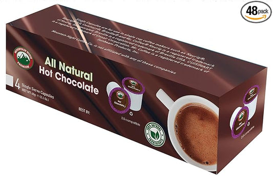 Mountain High All Natural Hot Chocolate - 2.0 Compatible Single Serve Cups (Milk Chocolate, 48)