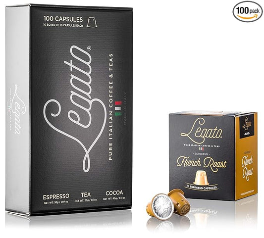 Legato Espresso Capsules (French Roast, 100)