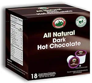 Mountain High All Natural Hot Chocolate - 2.0 Compatible Single Serve Cups (Dark Chocolate, 72)
