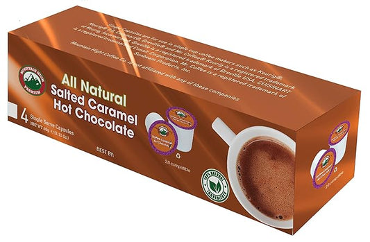 Mountain High All Natural Hot Chocolate - 2.0 Compatible Single Serve Cups (Salted Caramel, 48)