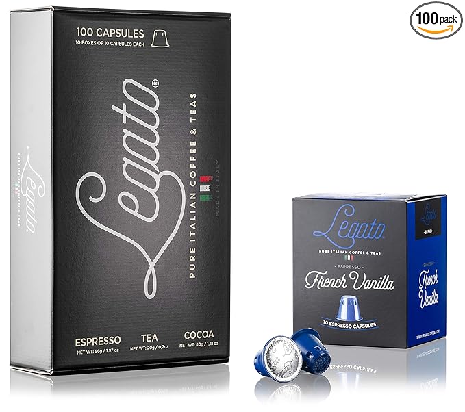 Legato Espresso Capsules (French Vanilla, 100)